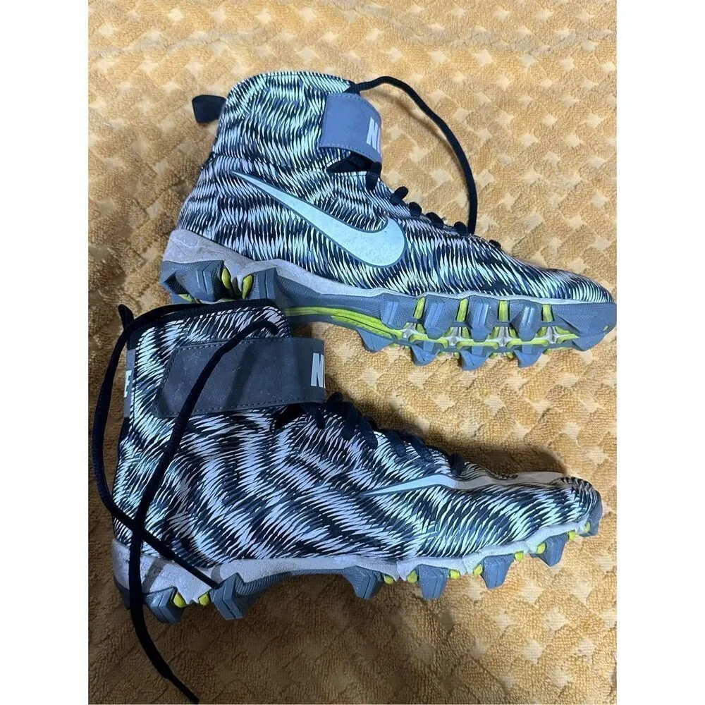 Nike Mens Strike Football Cleats Size 5.5Y Shark Gray Mid Top Lace Up - Picture 2 of 5